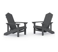 Genérico sillas Adirondack - Lote de 2 unidades de HDPE, color | Resistente a las inclemencias del tiempo, fácil mantenimiento, apoyabrazos anchos, respaldo alto, 110 kg por asiento