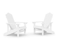 Genérico sillas Adirondack - Lote de 2 unidades de HDPE, color | Respaldo alto, apoyabrazos anchos, fácil mantenimiento, para jardín, patio o terraza
