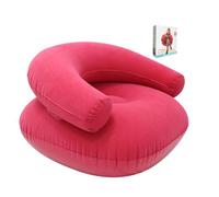 Generico Sillas de aire | Asiento portátil plegable con superficie de felpa, sillas hinchables para veladas de cine, para exterior, camping, lectura, salón, dormitorio, playa, piscina, viaje, estadio