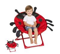 Genérico Sillas de Infantiles | Silla Infantil Acampada Cómoda Mariquita | Asiento Plegable con Respaldo Portátil para Exterior Jardín Playa Camping Excursiones