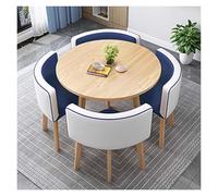 Genérico Sillas Juego de Mesa de Comedor Redonda Moderna con 4 sillas, sillas, Oficina en casa, mesas de Sala de conferencias de Oficina pequeña, Patas de Mesa de Metal(033,80cm/31.5in)