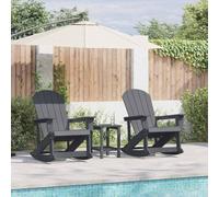 Genérico Sillas mecedoras Adirondack 2 pcs Gris Claro HDPE,Conjuntos de jardín-3335837