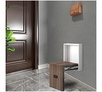 Genérico Sillas Plegables Taburete para Zapatos de Madera Maciza, Asiento de Ducha Plegable montado en la Pared, Banco para Cambiar Zapatos en la Entrada de casa, para Balcones/Asiento de Pared del p