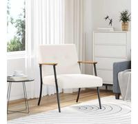 Genérico sillón Crema 59 x 75 x 78 cm Tejido parecido a Lana rizada,Sillas,Sillones-42017699