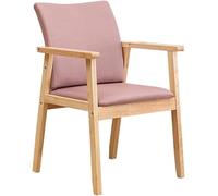 Genérico Sillón de Madera Maciza, Silla de Comedor con cojín de Tela técnica de fácil Cuidado(D,Wooden Frame)