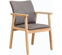 Genérico Sillón de Madera Maciza, Silla de Comedor con cojín de Tela técnica de fácil Cuidado(F,Wooden Frame)