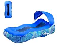 Genérico Sillón de Playa Hinchable | Cama de Camping Hinchable Portátil con Sombrilla | Silla Inflable De Aire | para Exterior Jardín Picnic Camping Patio Césped Playa