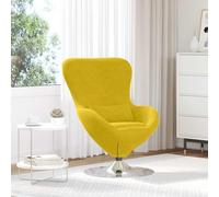 Genérico Sillón Huevo Amarillo 63 x 73 x 90 cm Terciopelo,Sillas,Sillones-42002731
