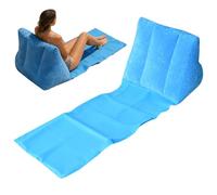 Genérico Sillón Inflable,Flocado con Respaldo, Colchón Plegable para Tomar el Sol,Cómoda Tumbona Hinchable | para Camping, Viajes, Piscina, Playa, Verano