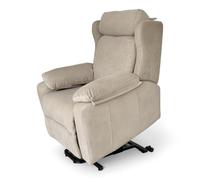 Genérico Sillon Relax Reclinable Electrico | Desenfundable, Estructura de Madera de Pino, Puerto USB | Mecanismo Levanta Personas | Relax | Sillones Reclinables | Individual, Beige