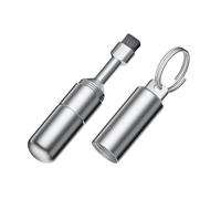 Genérico Silver Aluminum Alloy Phone Card Ejector Tool, 2-in-1 Card Removal Pin Cleaner Keychain, Portable Needle for Smartphone, Tablet, Travel, Backpack, and Purse