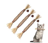 Genérico Silvervine Cat Teeth - Cleaning Sticks with Catnip | Natural Chew Toy For Indoor Cats, Care Treats, Promotes Healthy Teeth and Gums, 3pcs Pack For Cats’ Play and Hygiene