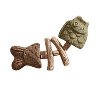 Genérico Silvervine Cat Toy - Fish Bone Chew Stick | Natural Teething Wand