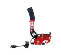 Genérico sim racing shifter, Simulador de juego de carreras, freno de mano lineal sin conductor USB y soporte de montaje for PC G25/27/29 T300 T500 y juegos Steam(Red)