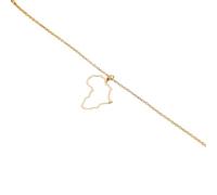 Genérico Simple hueco África tarjeta colgante collar unisex Pareja mujeres cuello cadena 3 colores fiesta accesorios joyería amistad collar La moda se trata