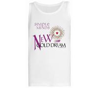 Genérico Simple Minds New Gold Dream Camiseta Blanca Sin Mangas para Mujer