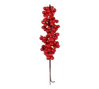 Genérico Simulated Berry - Red Berry Branches, Flexible Wire Stems Frosted | Christmas Berryy Picks | for Holiday Winter Festival Home Door Fireplace Decorating | Foam+PP +Wire | Accessories