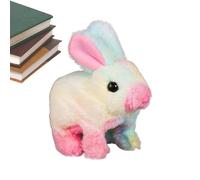 Genérico Simulated Rabbit Toy - 9 Inches Realistic Bunny Plush with Hopping, Ear Wiggling, and Nose Twitching Actions, Electronic Stuffed Animal Pet for Children and Adults, Soft White,