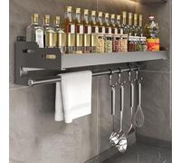 Genérico Sin estantería de parroquia con Soporte de Toallas de Papel, Rust Proof Spice Rack Hooks, Space Saving Organizer for Kitchen Bathroom, Sturdy Storage Unit