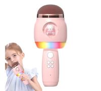 Genérico Singing Micrófono, dibujos animados inalámbrico micrófono con luces LED, 7,6 x 3,15 x 3,15 pulgadas, portátil Karaoke Singing Toy, Fun Musical Play for Toddler and Children