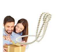 Genérico Single Wine Bottle Holder - Iron Resin 27x17x17cm | Pearl Necklace Wine Stand, Desktop Wines Rack | Decorative Tabletop Wines Holder Novelty Gift