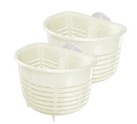 Genérico Sink Basket, Suction Cup Organizer, Space Saving Strainer Design, Hollow Storage Box, Kitchen Basket for Home, Restaurant, Dishwashing, Washing Area, and Small Spaces, 2.75x2.83x4.01 inches