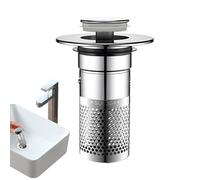 Genérico Sink Drain Stopper - Pop Up Sink Stopper with Stainless Steel Filter Basket - Sink Drain Plug, Drain Cover Plug, Wash Basin Filter Plug, Bathroom Accessories