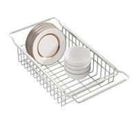 Genérico Sink Drying Rack,Easy Upkeep Metal Mesh Basket Telescopic Drain Racks - Multipurpose Design Kitchen Drain Rack, Space Optimization Under Shelf Basket For Organize Dishes, Cups, Vegetables