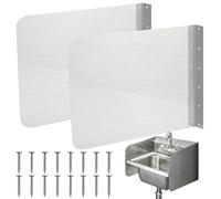 Generico Sink Splash Guard - 2 piezas Stainless Steel Stove Splash Guard Wall Mounted | 17 x 12 inches, Stop Oil Splatter SplashGuard for Restaurant Kitchen Bathroom Sink