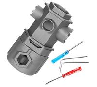 Genérico Sink Wrench Faucet Tool, Multifunctional Plumbing Wrench, 10.9/10.6/7.2 Inches, Faucet Nut Removal, Drain Basin, Ergonomic Design for Bathroom, and Kitchen Repairs (Gray)