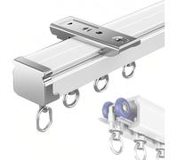 Genérico Sistema de riel para Cortinas, riel de Aluminio extralargo para Montaje en Pared y Techo, Separador de ambientes Deslizante de 160 cm/5,2 pies, versátil para us