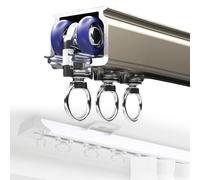 Genérico Sistema de riel para Cortinas, riel de Aluminio Resistente para Montaje en Techo, Barra Recta Deslizante de 11 m/36 pies, Ideal para Cortinas Opacas y separadores de ambientes