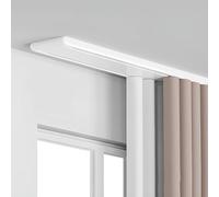 Genérico Sistema de riel para Cortinas, riel Doble Ajustable para Montaje en Techo - Riel Deslizante silencioso de Aluminio para Cortinas y visillos, 4,1 m, Sistema Divi