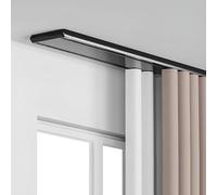 Genérico Sistema de rieles para Cortinas, Barra Doble para Cortinas de Montaje en Techo, riel Doble de Aluminio de 1,9 m para Cortinas correderas, cenefas y visillos - Separador de ambientes Silencio