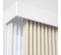 Genérico Sistema de rieles para Cortinas, Caja de Cortina Doble silenciosa con Deflector Integrado, instalación Lateral, polea Deslizante, diseño empalmable, Blanco, 230 cm/90,6 Pulgadas/7,5 pies, so
