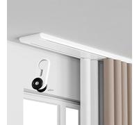 Genérico Sistema de rieles para Cortinas de Aluminio de Alta Resistencia - Separador de ambientes Ajustable de 1 a 10 m para Mayor privacidad, Barra de Cortina Ligera y Duradera para el hogar, la ofi
