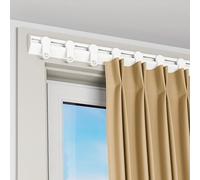 Genérico Sistema de rieles para Cortinas, riel de Alta Resistencia de Primera Calidad - Riel de Aluminio para Montaje en Pared para Crear separadores de ambientes Que brinden privacidad en hoteles y