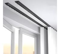 Genérico Sistema de rieles para Cortinas, riel de Techo Resistente para Cortinas, Barra Deslizante para separadores de ambientes y Cortinas de Ducha, hogar y caravanas, 1,6 m (5,2 pi