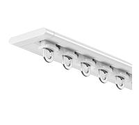 Genérico Sistema de rieles para Cortinas, riel de Techo Ultrafino y silencioso - Barra Deslizante de Aluminio Duradera para Dormitorio y Sala de Estar, 120 cm/4 pies, bl