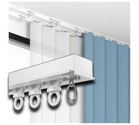 Genérico Sistema de rieles para Cortinas, riel Divisor de ambientes Invisible para Cortinas - Sistema Deslizante de Aluminio Empotrado en el Techo para Sala de Estar, do