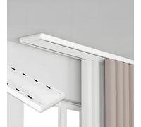 Genérico Sistema de rieles para Cortinas, riel Doble Deslizante de Aluminio Resistente, riel Divisor de ambientes para Montaje en Techo para Ventanas de dormitorios y hoteles, Funcionamiento Silencio