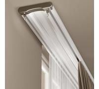 Genérico Sistema de rieles para Cortinas, riel Doble para Techo para Cortinas Opacas - Riel Deslizante de 1,2 m con Ganchos de Rodillo, separadores de Cocina y Sala de Estar, Juego de s