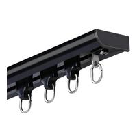 Genérico Sistema de rieles para Cortinas, riel Ultrafino para Montaje en Techo, riel Negro de 2,3 m/7,5 pies para Separador de ambientes, Ideal para Sala de Estar y Dormitorio, diseño Que Ahorra ESPA