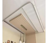 Genérico Sistema de rieles para Cortinas, Sistema de rieles Flexibles para Cortinas - Riel Flexible de 1,8 m para Montaje en Pared/Techo, Ideal para ventanales y diseños curvos Personalizados, fácil