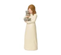 Genérico Sister Figurine - Resin Cat Memorial Friendship Sculpture For Display | Resin with Pet Friendship Guard Angel Design, Decorative Statue For Nursery Bedside Shelves Living Room