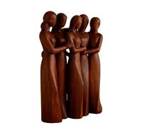 Genérico Sister Figurines - Hand-Painted Collectible Friend Sculpture for Living Room | Resin Carved Sisters Friendship Statue with Textured Detail & Matte Finish for Bedroom, Study and Shelves
