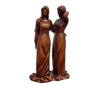 Genérico Sister Figurines, Modern Abstract Statue, 2.95x5.12 Inches Figure with Small Build, Resin Arts Sculpture, Feminine Ornament with Sleek Style, Best Friend for Bedroom & Office
