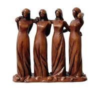 Genérico Sister Statue - Resin Friendship Decoration | Heartwarming Soul Sister Keepsake for Desk, Hand-Painted Figurine for Bedside, Sentimental Gift for Best Friend, Dorm, Home, Office