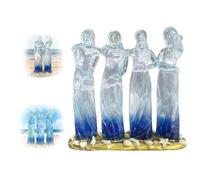 Genérico Sisters by My Side, Celebrates Friendships Three Sisters Sculpture,Hand-Painted Resin Figurine, Christmas Friendship Day Sister Statue,Gifts for Sister,Best Friend (Four Sisters)