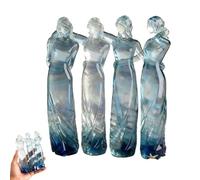 Genérico Sisters by my Side, Celebrates Friendships Three Sisters Sculpture, Modern Shaped Women Art Crafts Tabletop Decor, Special Christmas Friendship Day Present for Besties Female (4PCS)